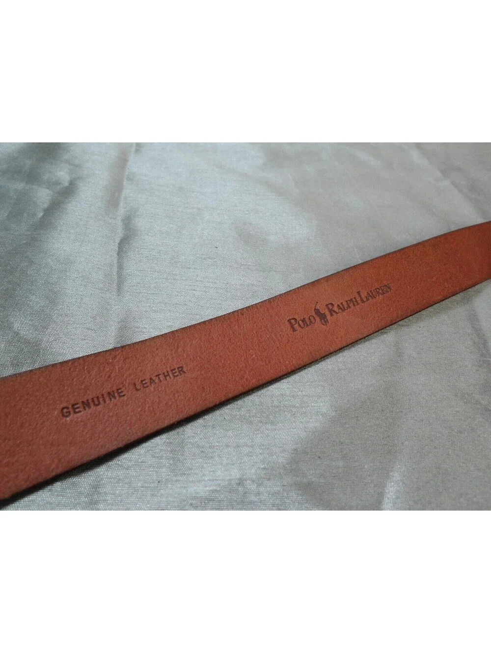 Mens Polo Ralph Lauren tooled leather belt sz 28